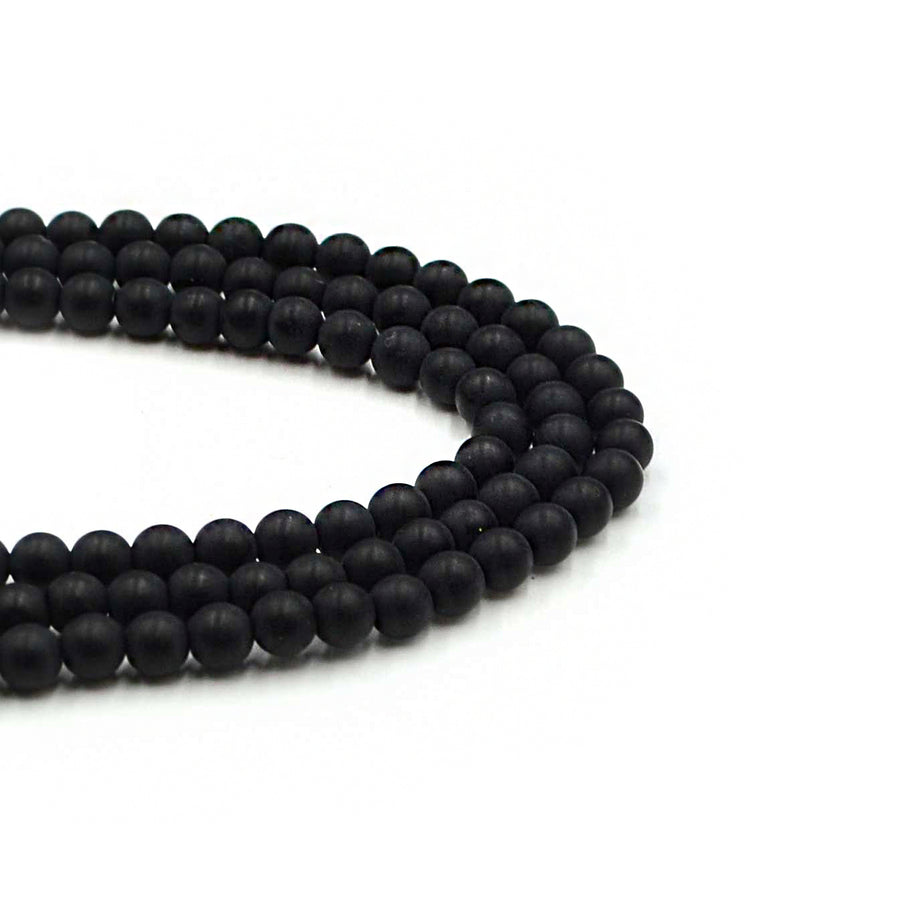 Matte Onyx- 4mm Rounds