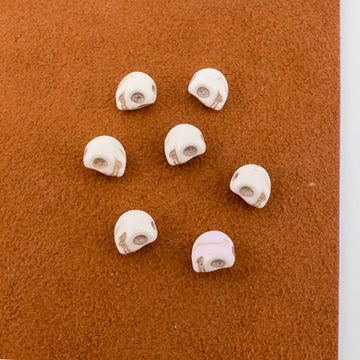 beadshopStudio Stone Skull Bead White Howlite- 8mm