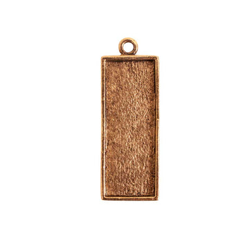 33mm Long Rectangle- Antique Gold