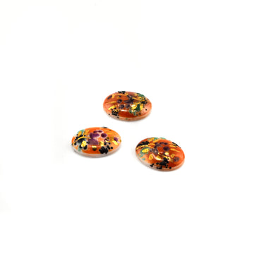 Multi Color Splash VINTAGE Glass Cabochon