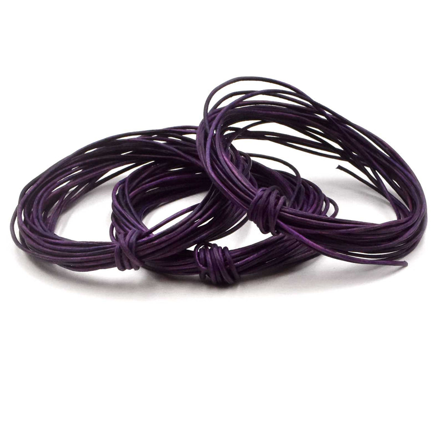 Distressed Violet- 1.0mm Indian Leather by the Yard