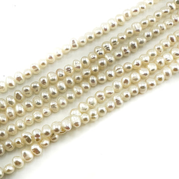 White Potato Pearls- 4mm