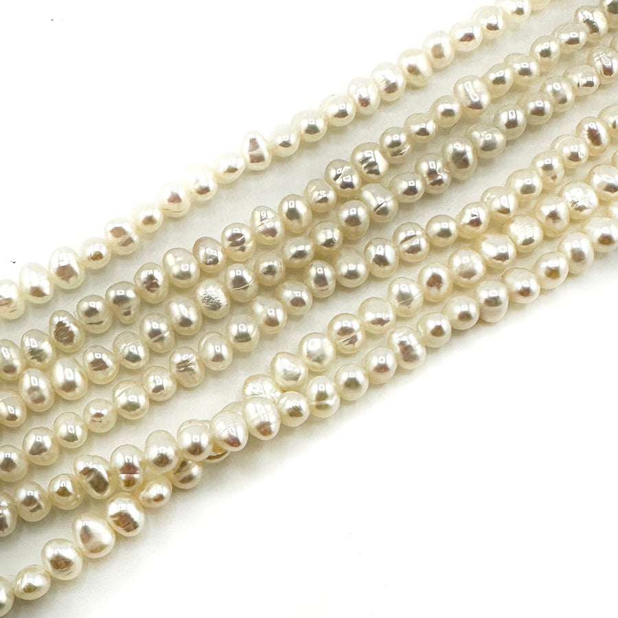 White Potato Pearls- 4mm