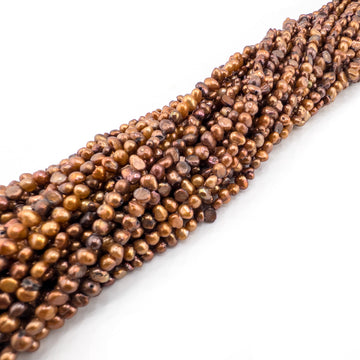 Copper Petite Potato Pearls 4 x 5mm