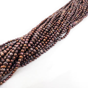 Dark Bronze Petite Potato Pearls 4 x 6mm