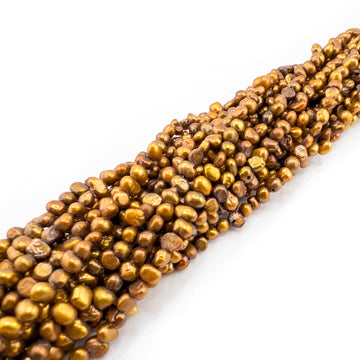 Gold Petite Potato Pearls 4 x 5mm