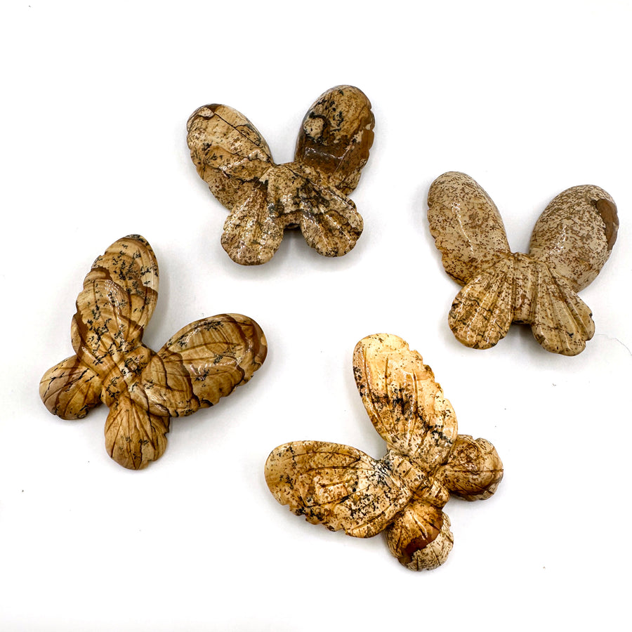 Butterfly Pendant- Picture Jasper