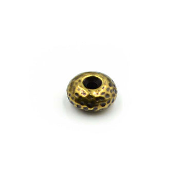 Puffy Rondelle- Antique Brass