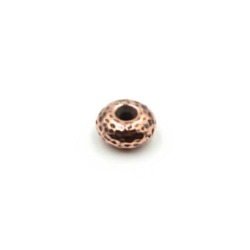 Puffy Rondelle- Antique Copper