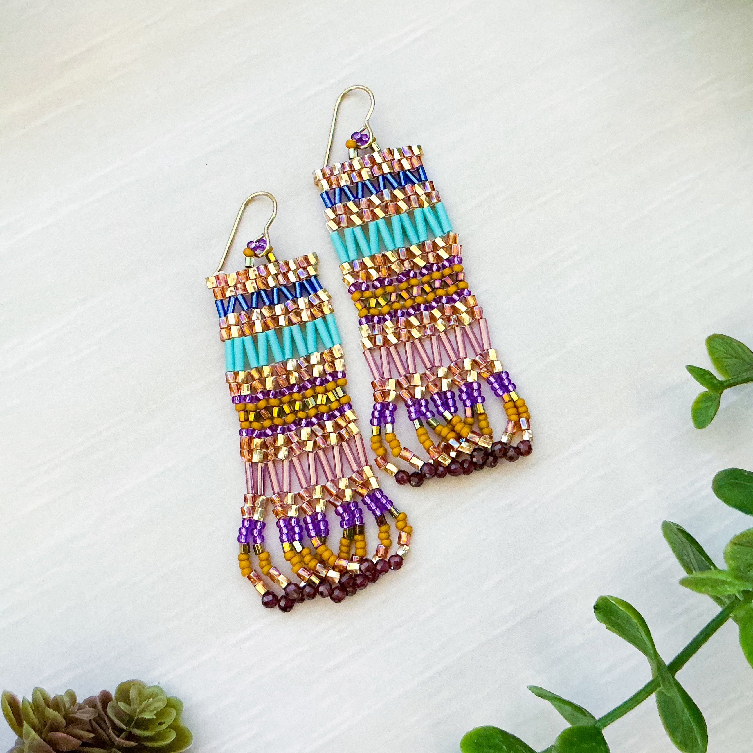 Saffron & Silk Sparkling Herringbone Earrings, Friday September 19