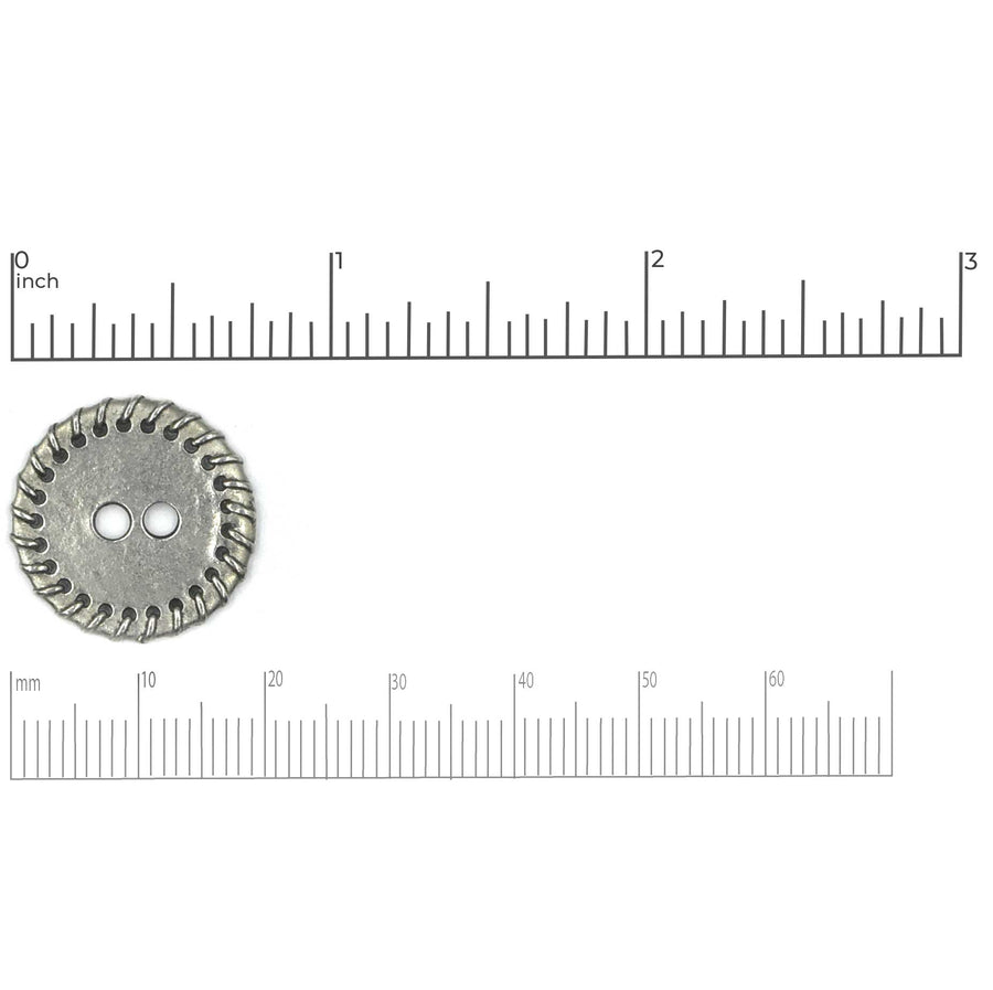 Sew What Button- Antique Pewter