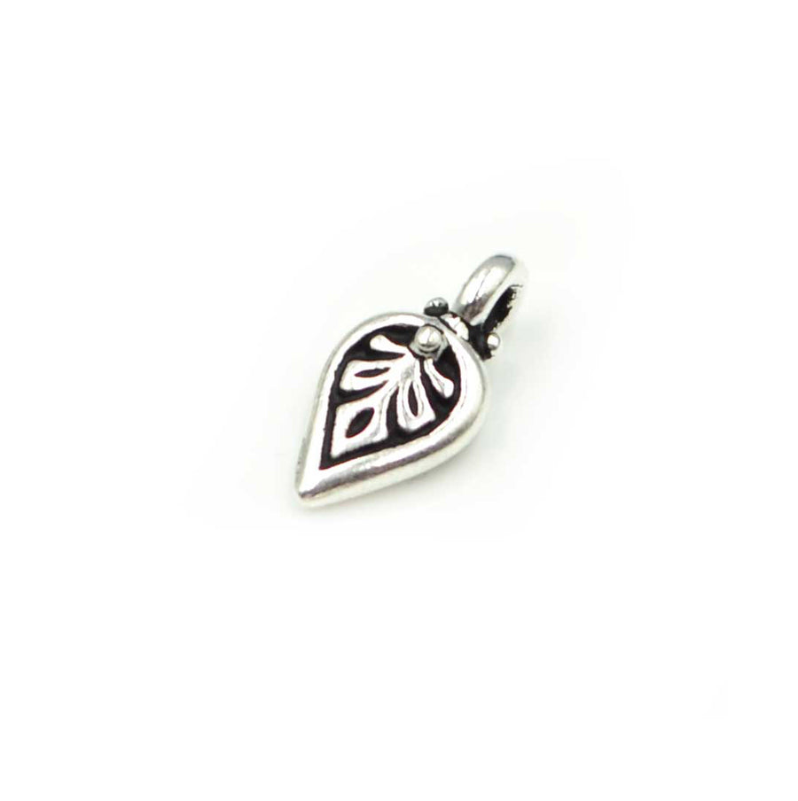 Palmette Charm- Antique Silver