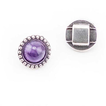 5mm Slider- Round Dots Amethyst