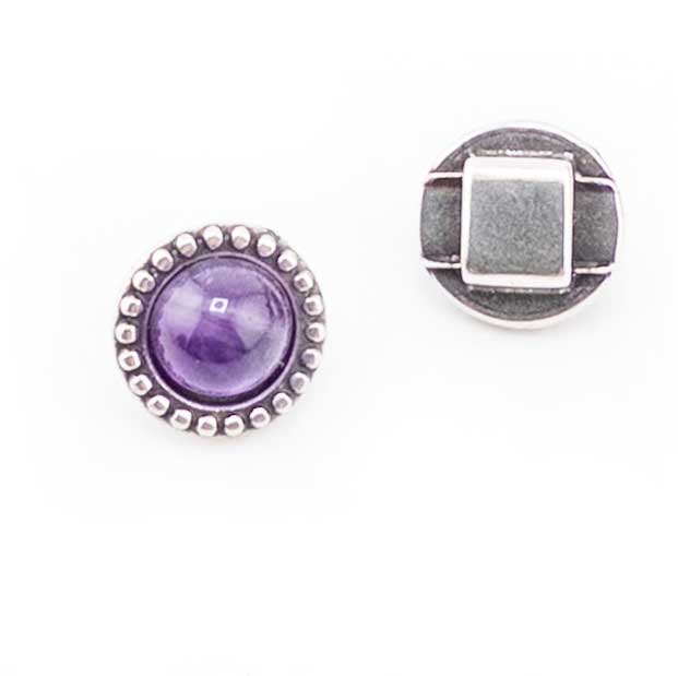 5mm Slider- Round Dots Amethyst