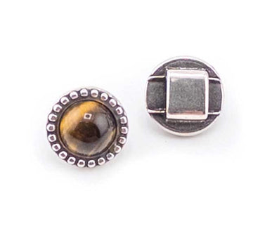 5mm Slider- Round Dots Tiger Eye