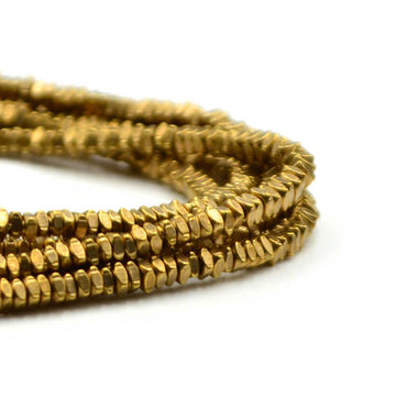 Square Heishi- Brass