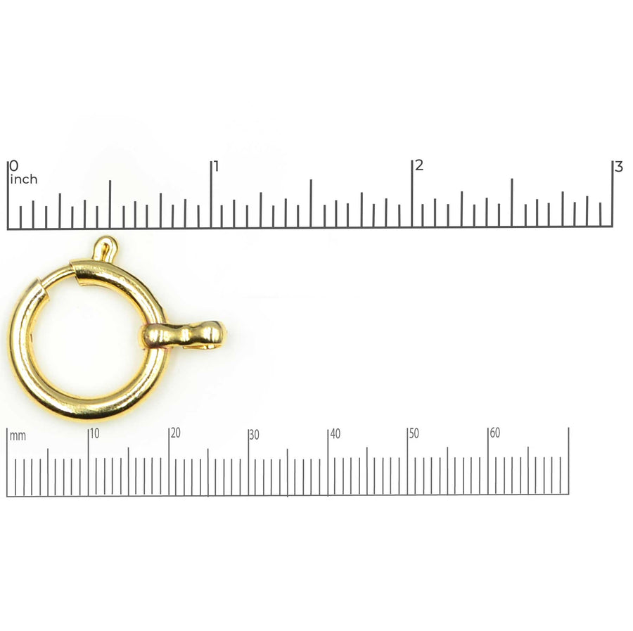 Large Spring Ring Clasp- Gold
