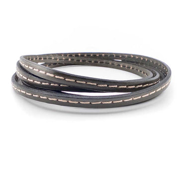 Stitched Putty- 5mm Strap Leather by the Yard