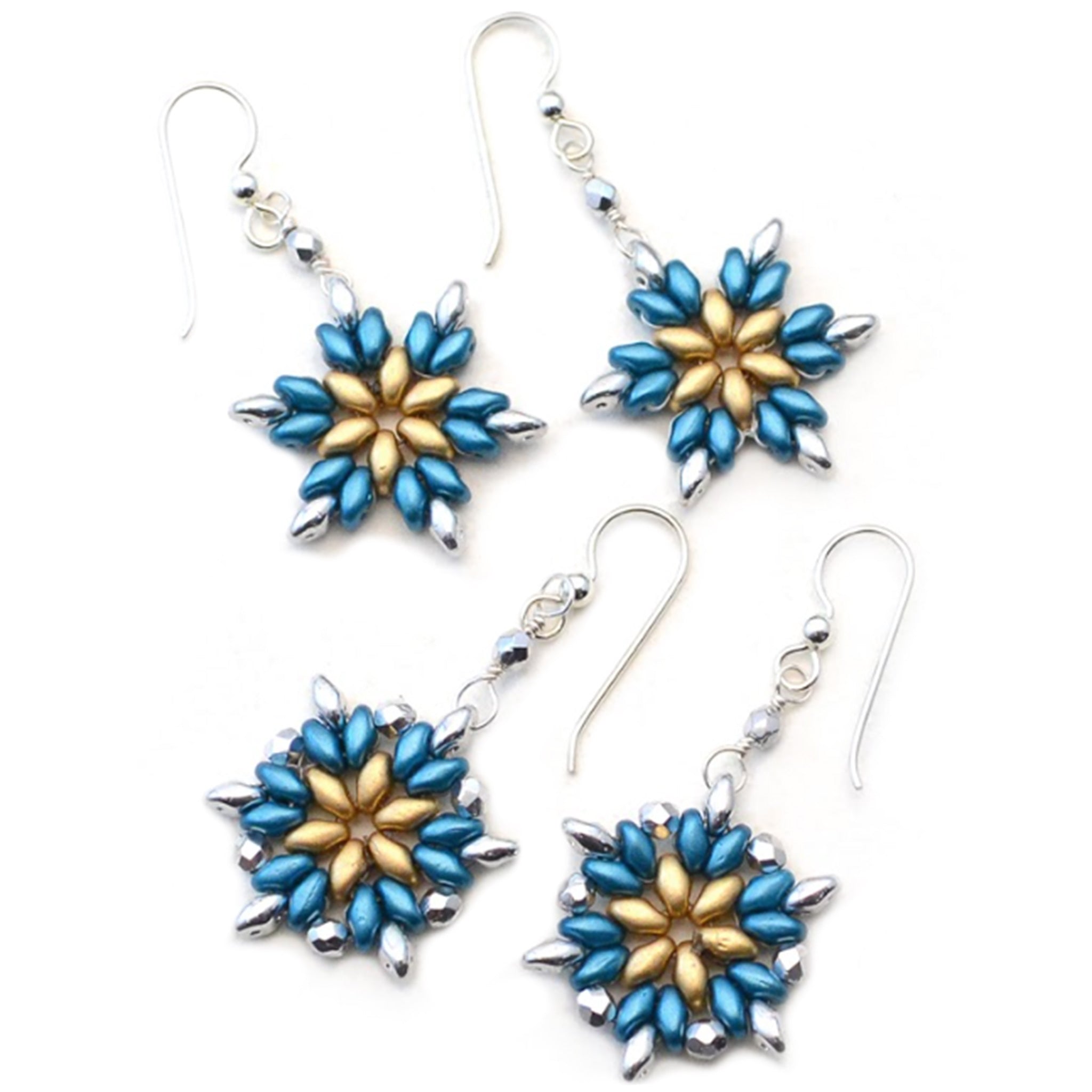 SuperDuo Snowflake Earrings