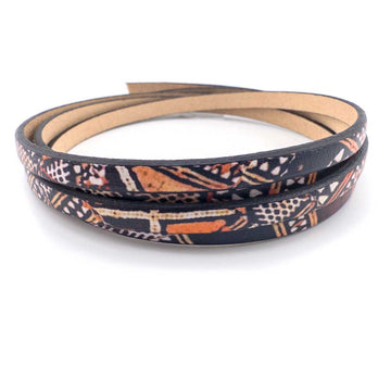 Bold Tribal- 5mm Strap Leather by the Yard