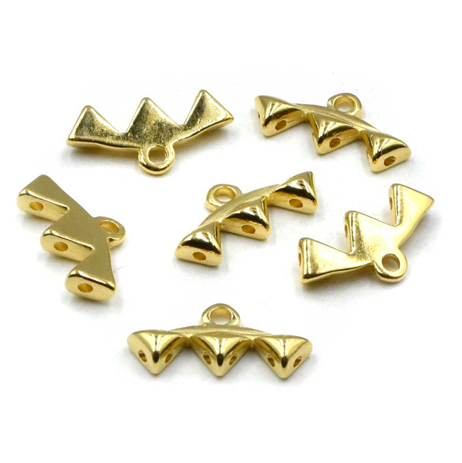 Cymbal Vani III GemDuo Bead Ending- 24kt Gold Plate