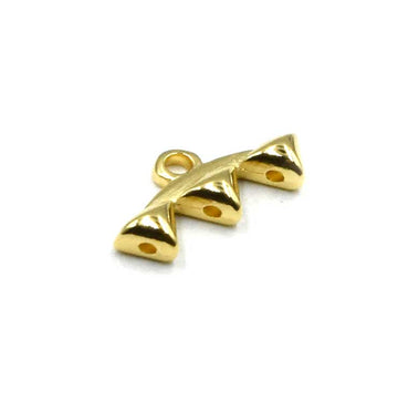 Cymbal Vani III GemDuo Bead Ending- 24kt Gold Plate