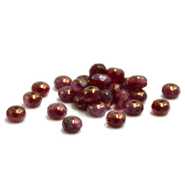 5mm Rondelles- Ruby Rosewood Copper