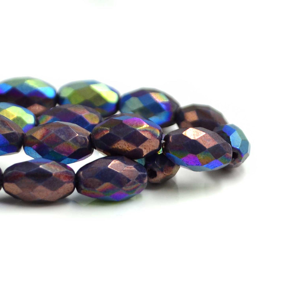 Faceted Ovals- Bronze AB