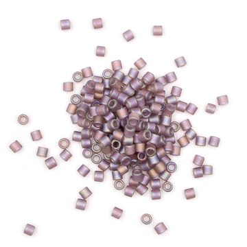 DBL0857- 8/0 Matte Transparent Smokey Amethyst AB