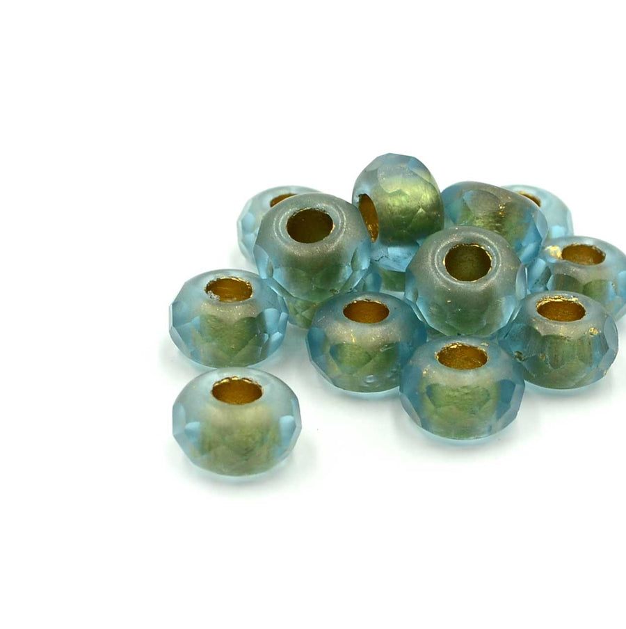 Jumbo Rollers- Gold-Lined Matte Pacific Blue  (5 pieces)