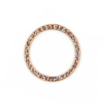 1 Inch Hammertone Ring- Antique Copper