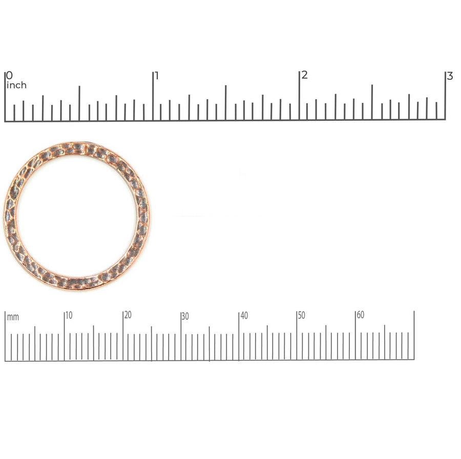 1 Inch Hammertone Ring- Gold