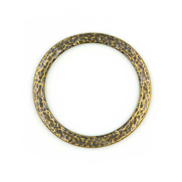 1.25 Inch Hammertone Ring- Antique Brass