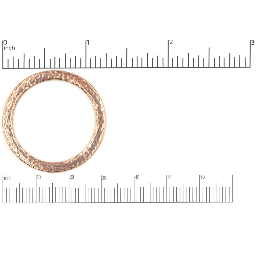 1.25 Inch Hammertone Ring- Antique Brass