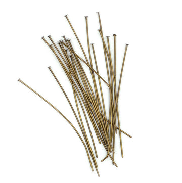 1.5 Inch Head Pins- Antique Brass (20 pieces)