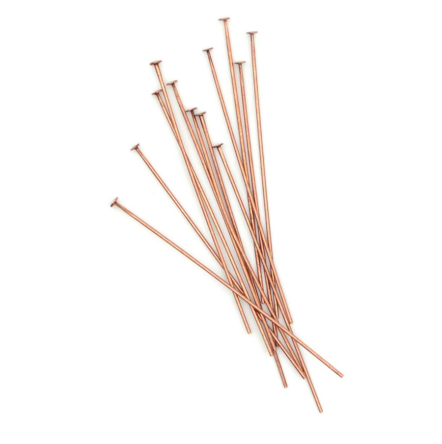1.5 Inch Head Pins- Antique Copper (20 pieces)