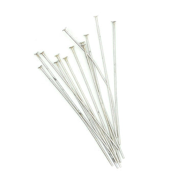 1.5 Inch Head Pins- Antique Silver (20 pieces)