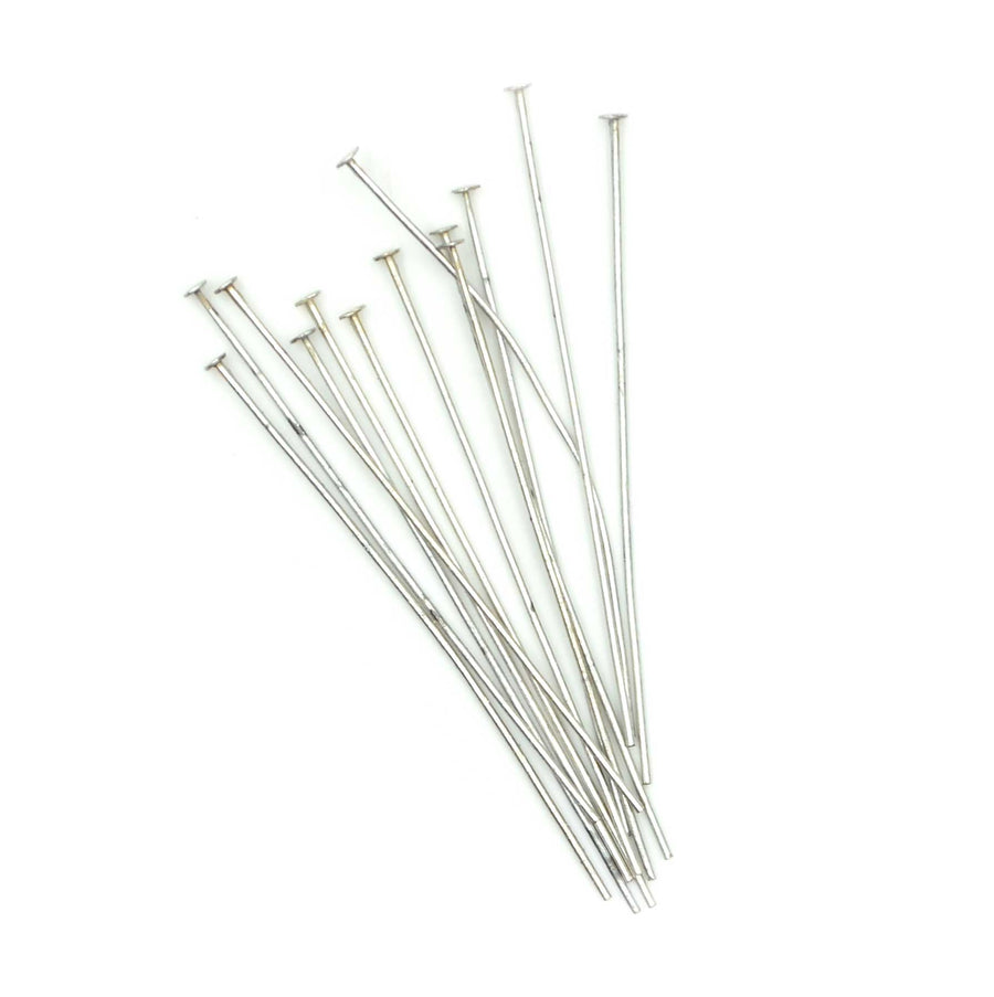1.5 Inch Head Pins- Antique Silver (20 pieces)