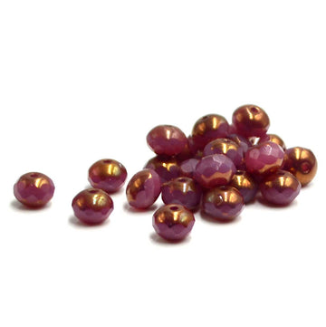 7mm Rondelles- Rosewood Gold