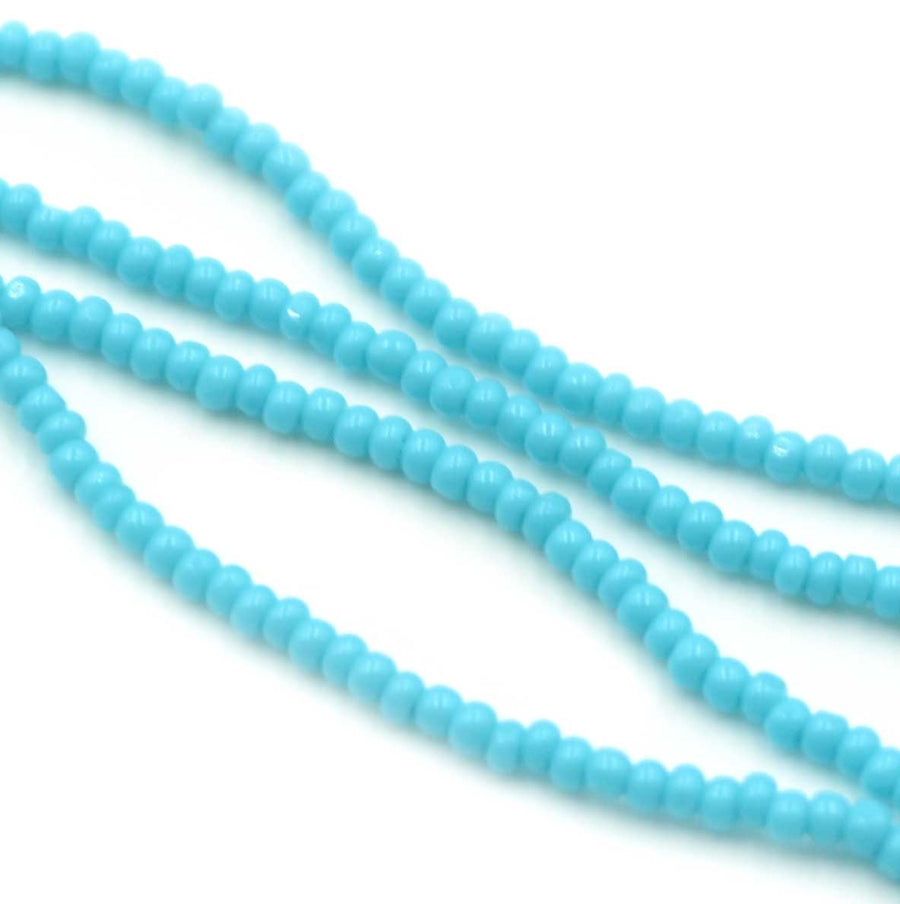 13/0 Charlottes- Opaque Turquoise Blue