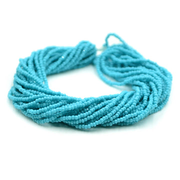 13/0 Charlottes- Opaque Turquoise Blue