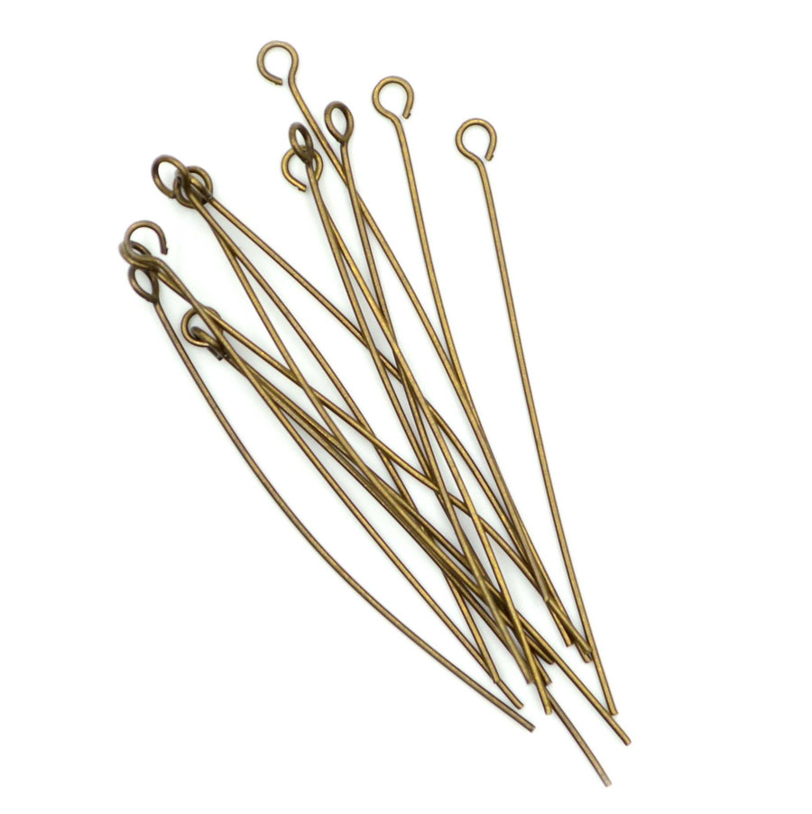 2 inch Eye Pins- Antique Brass freeshipping 