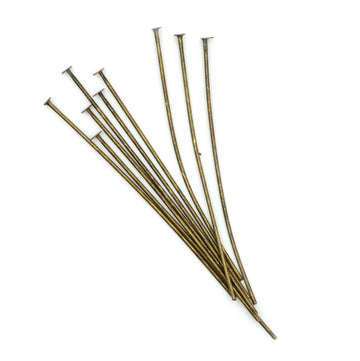 2 inch Headpins- Antique Brass (20 pieces)