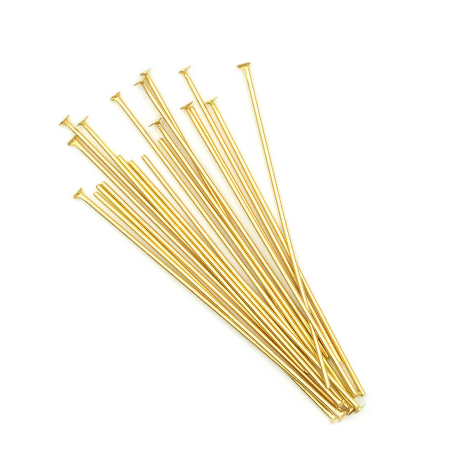 2 Inch Headpins- Satin Gold (20 pieces)