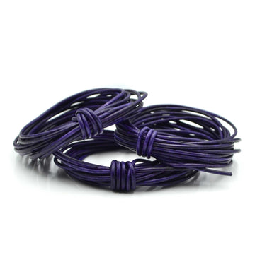Distressed Violet- 2.0mm Indian Leather by the Yard