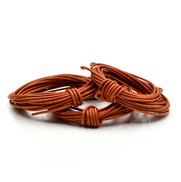Distressed Pumpkin- 2.0mm Indian Leather by the Yard