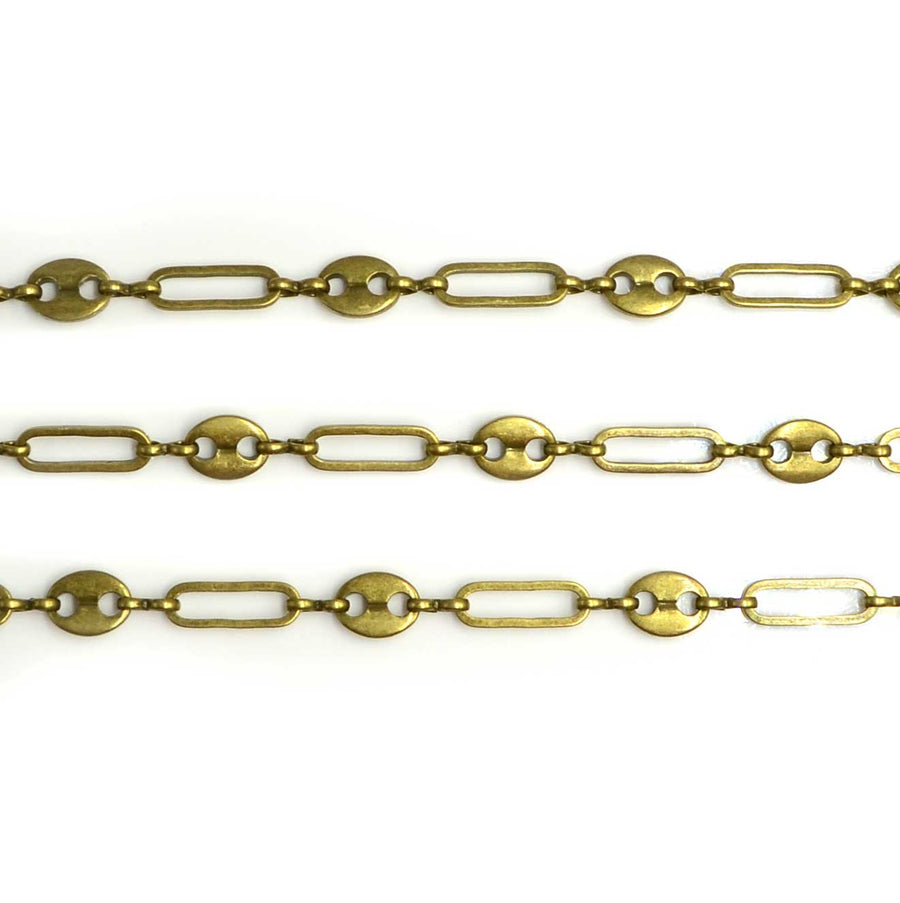 Mariner- Antique Brass Chain by the Foot