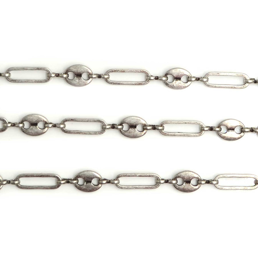 Mariner- Antique Silver Chain by the Foot