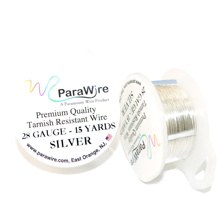 ParaWire Silver-Plated Copper Craft Wire 26-Gauge 15-Yards with Clear
