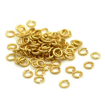 3mm/22g Jump Rings- Satin Gold